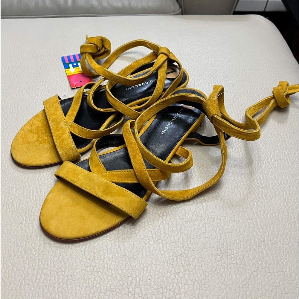NWT - Fabio Rosconi Women’s Lace Up Flat Sandal - Made in Italy - EU 37/US 7